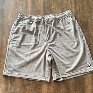 Vuori Men's Athletic Shorts in Beige